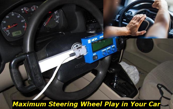 maximum steering wheel play in car